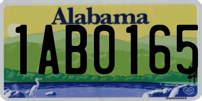 AL license plate 1AB0165