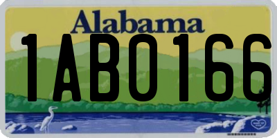 AL license plate 1AB0166