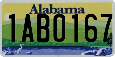 AL license plate 1AB0167