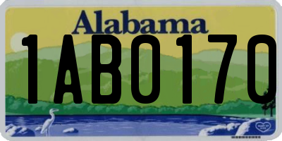 AL license plate 1AB0170