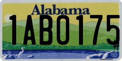 AL license plate 1AB0175