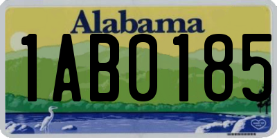 AL license plate 1AB0185