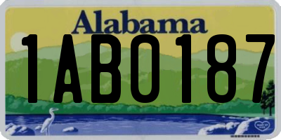 AL license plate 1AB0187