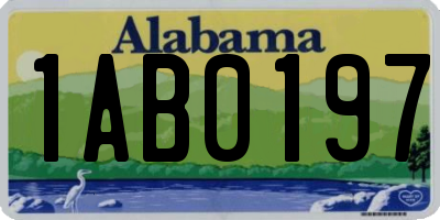 AL license plate 1AB0197