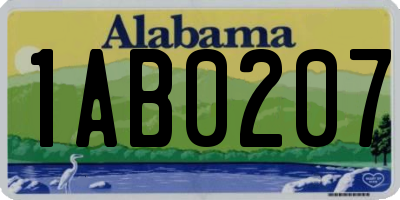 AL license plate 1AB0207