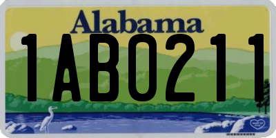 AL license plate 1AB0211