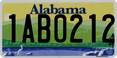 AL license plate 1AB0212