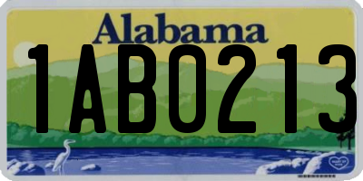 AL license plate 1AB0213