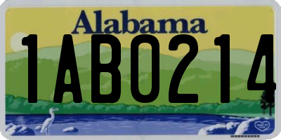 AL license plate 1AB0214