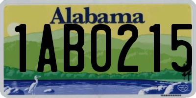 AL license plate 1AB0215