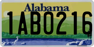 AL license plate 1AB0216