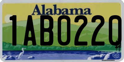 AL license plate 1AB0220