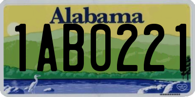 AL license plate 1AB0221