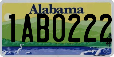 AL license plate 1AB0222