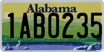 AL license plate 1AB0235