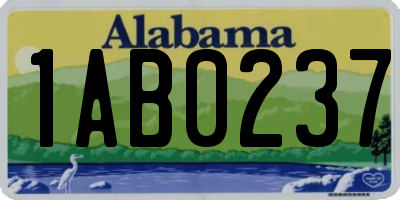 AL license plate 1AB0237