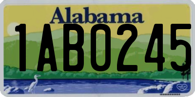 AL license plate 1AB0245