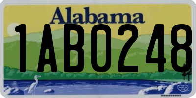 AL license plate 1AB0248