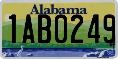 AL license plate 1AB0249