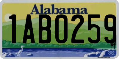 AL license plate 1AB0259