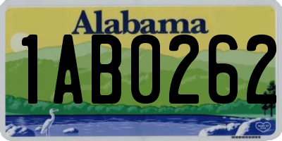 AL license plate 1AB0262