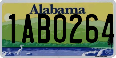 AL license plate 1AB0264