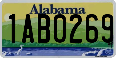 AL license plate 1AB0269