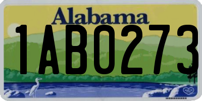 AL license plate 1AB0273