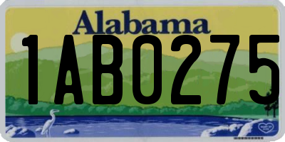 AL license plate 1AB0275