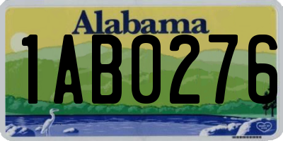 AL license plate 1AB0276