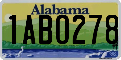 AL license plate 1AB0278