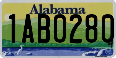 AL license plate 1AB0280