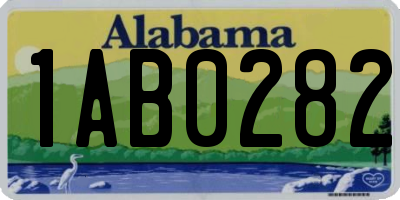 AL license plate 1AB0282