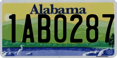 AL license plate 1AB0287