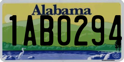 AL license plate 1AB0294