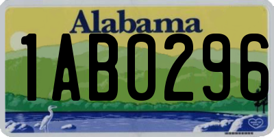 AL license plate 1AB0296