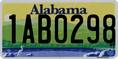 AL license plate 1AB0298