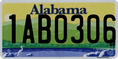 AL license plate 1AB0306