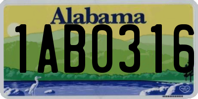 AL license plate 1AB0316