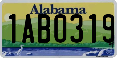 AL license plate 1AB0319