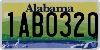 AL license plate 1AB0320