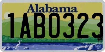 AL license plate 1AB0323