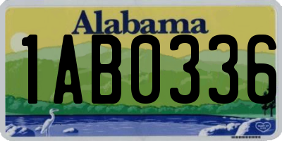 AL license plate 1AB0336