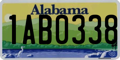 AL license plate 1AB0338