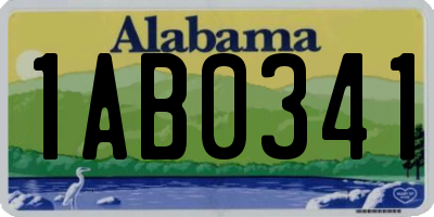 AL license plate 1AB0341