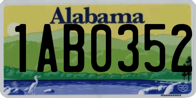 AL license plate 1AB0352