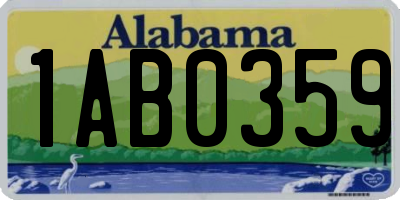 AL license plate 1AB0359