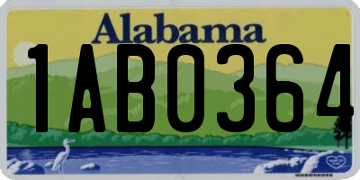 AL license plate 1AB0364