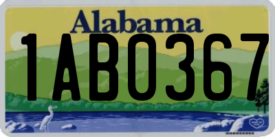 AL license plate 1AB0367