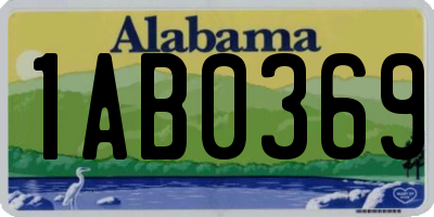 AL license plate 1AB0369